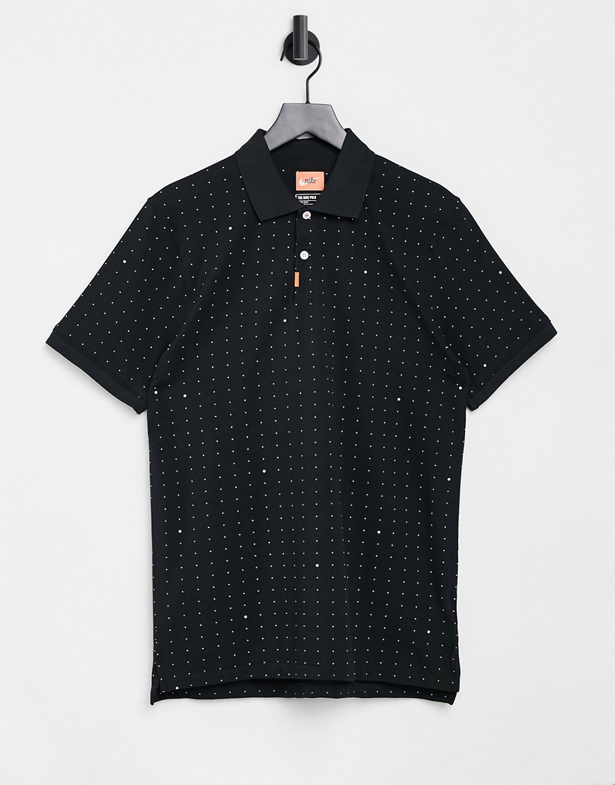 Nike - Golf dot - Poloshirt met print in zwart