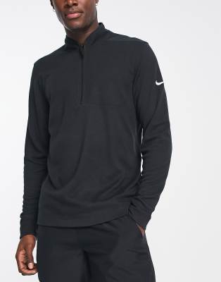 Nike Golf Nike Golf Dri-FIT 1/4 zip sweatshirt in black