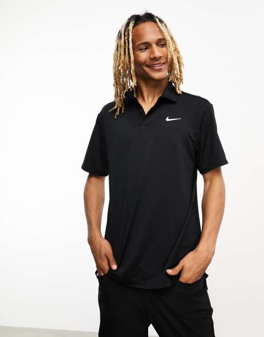 Black nike store golf shirt