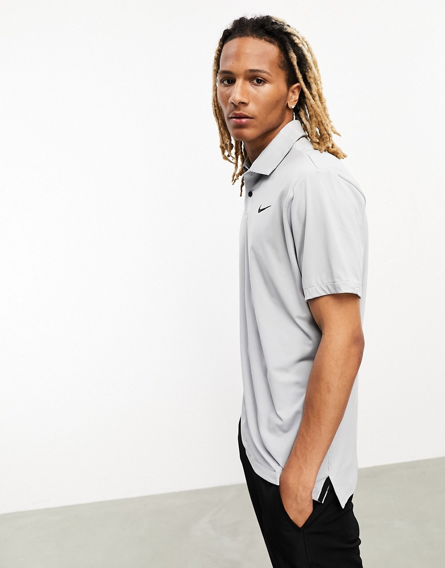 Shop Nike Dri-fit Polo In Gray