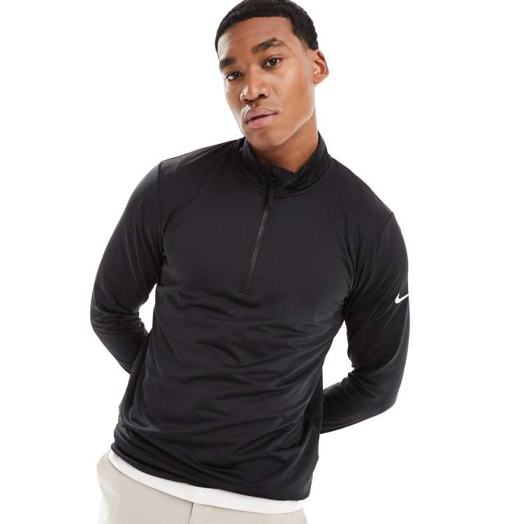 Nike Golf Dri FIT Victory 1 4 zip top in black ASOS