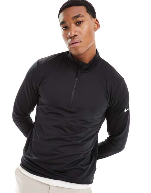 Nike Golf Dri FIT Victory 1 4 zip top in black