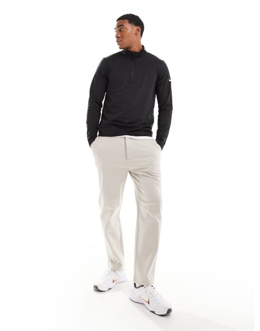 Nike Golf Dri FIT Victory 1 4 zip top in black ASOS