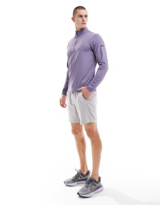 Nike Golf Dri-FIT Victory 1/4 zip top in purple-Blue