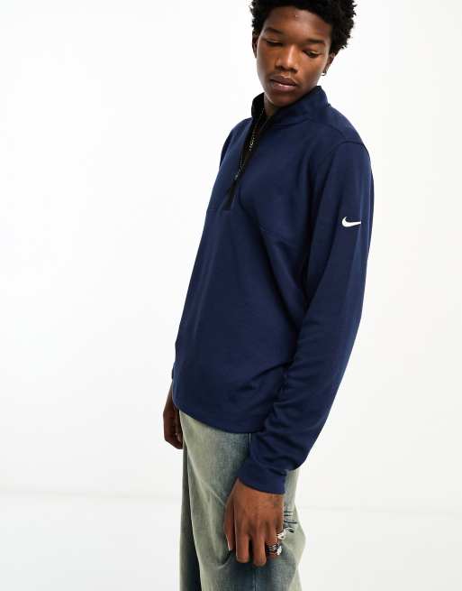 Nike Golf Dri-FIT Victory half zip long sleeve in navy | ASOS