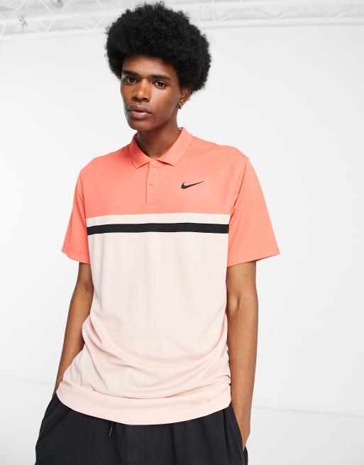 Nike pink polo golf best sale