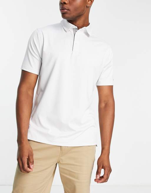 Nike Golf Player Dri FIT Control stripe polo in white