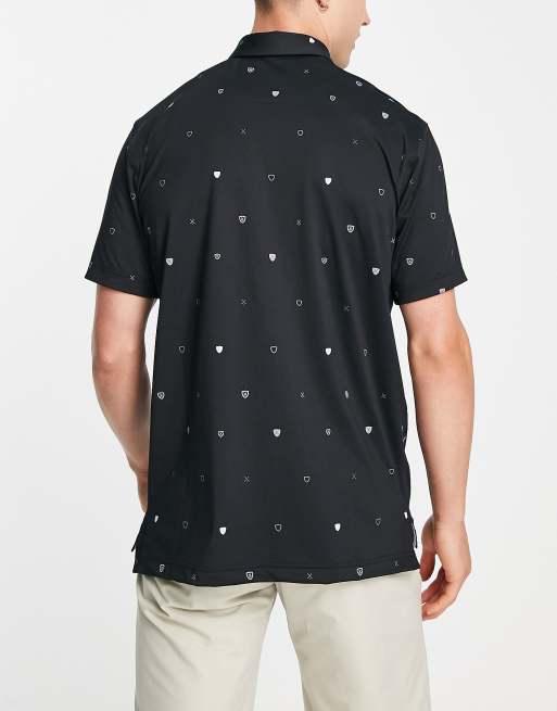 Nike Golf Player Dri-FIT small print polo in black ASOS
