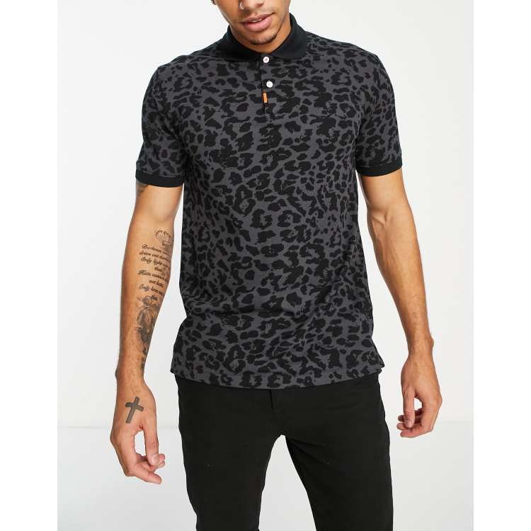 Leopard print 2024 golf shirt