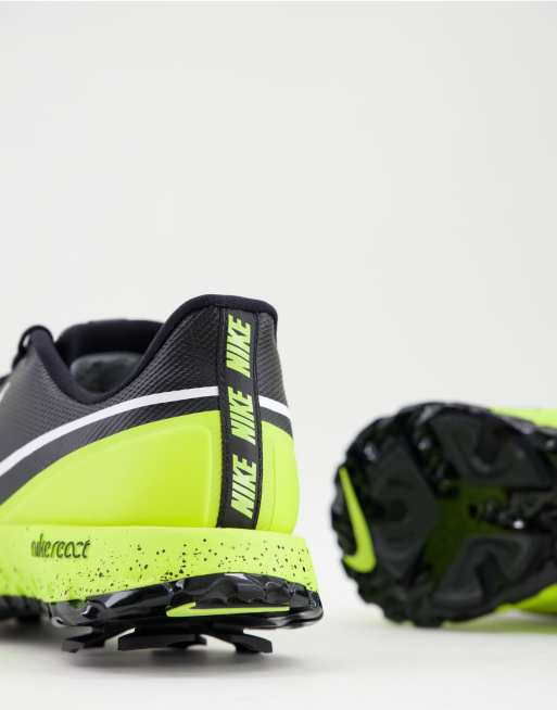 Nike Golf React Infinity Pro trainers in black and yellow, 2 of 4