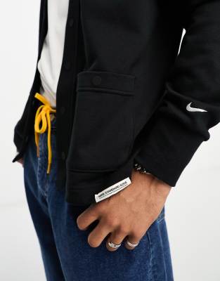 Nike Golf Standard Issue Dri-Fit cardigan in black | ASOS