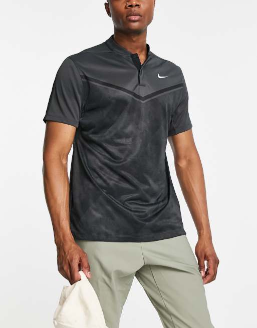 Nike Golf Tiger Woods Blade Dri FIT ADV printed polo in black