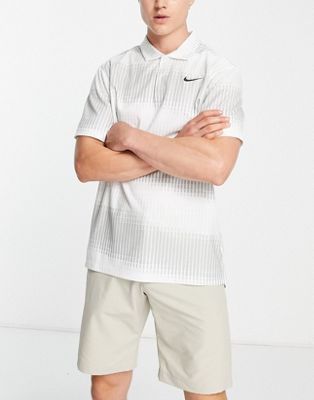 Nike Golf Tiger Woods Dri-FIT ADV printed polo in white - ASOS Price Checker