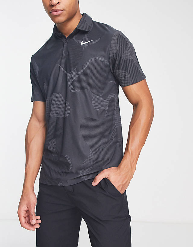 Nike Golf - tour camo polo short in black