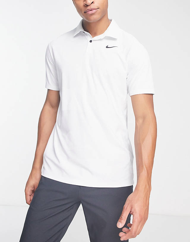 Nike Golf - tour camo polo short in white