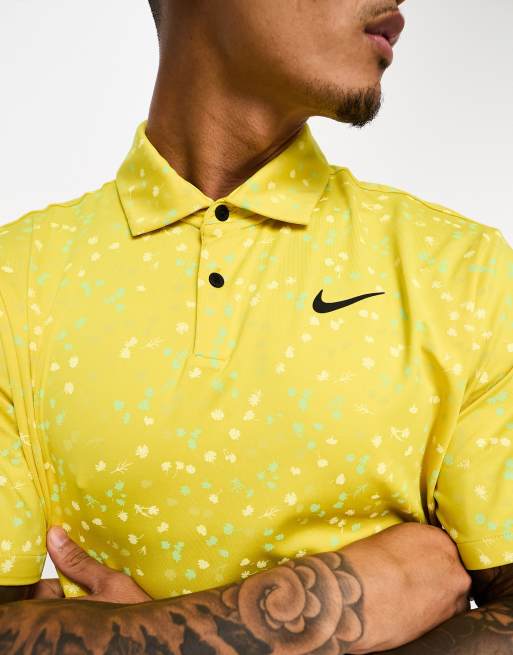 Yellow nike cheap golf shirt