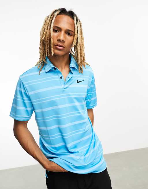 Blue nike hotsell golf shirt