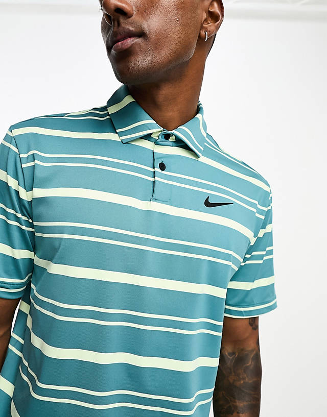 Nike Golf - tour stripe polo short in teal
