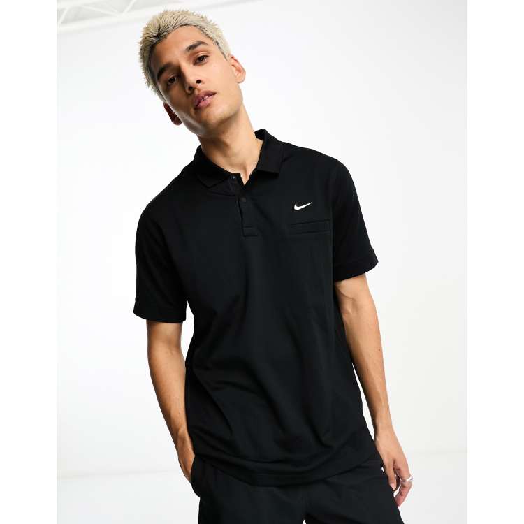 Black nike 2024 golf polo