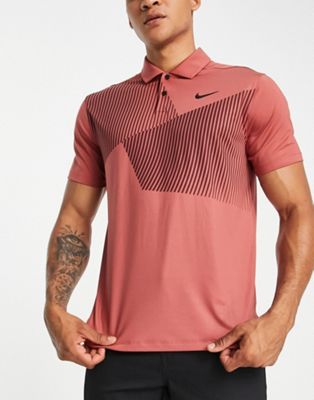 Nike Golf Vapor Dri-FIT printed polo in red