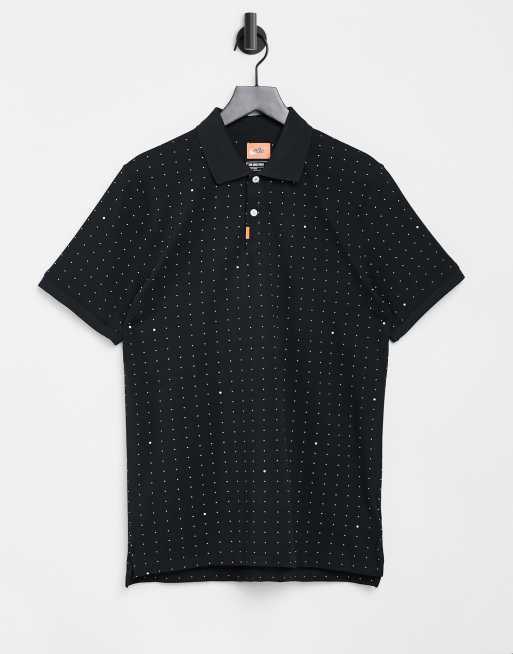 Nike - Golf Vapor - Polo con stampa a pois, colore nero