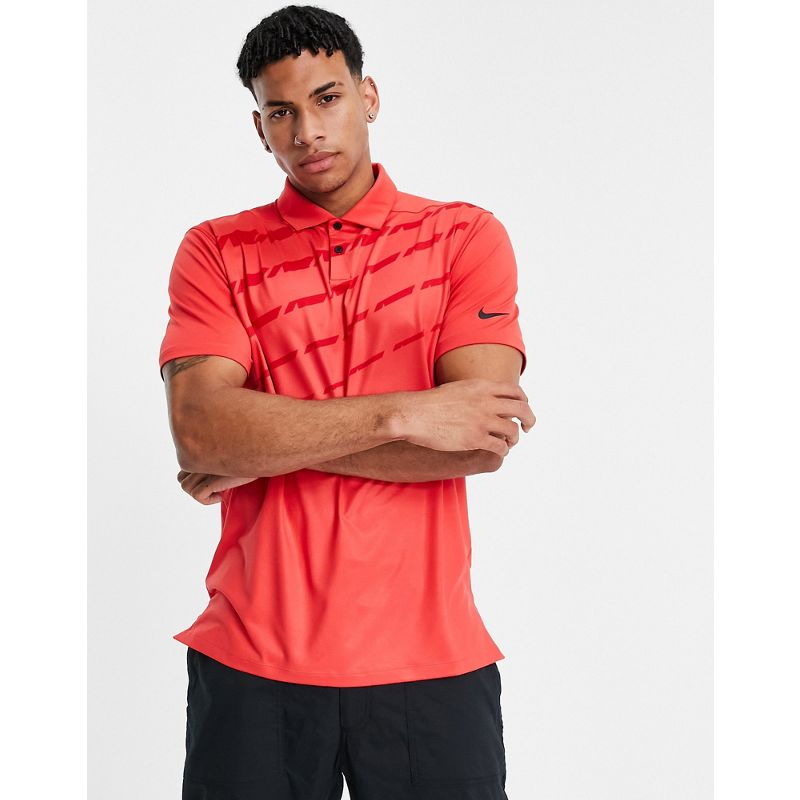 Uomo NHxdi Nike Golf - Vapor - Polo rossa con stampa
