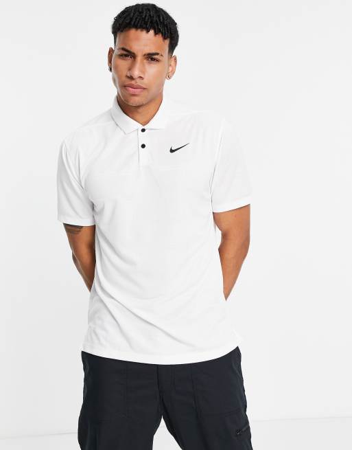 Nike - Golf Vapour - Geruite polo met print in wit