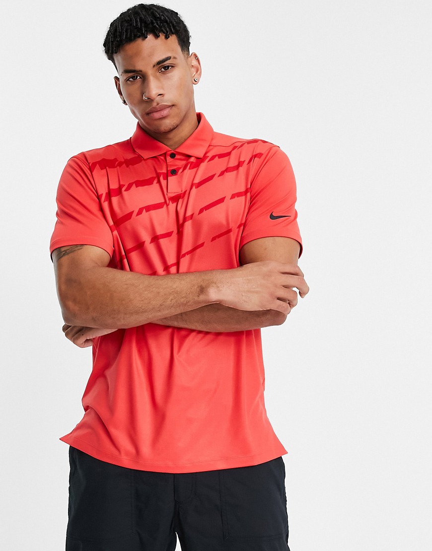 Nike Golf Vapour printed polo in red