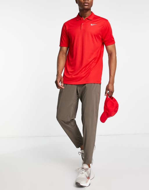 Red nike best sale golf top