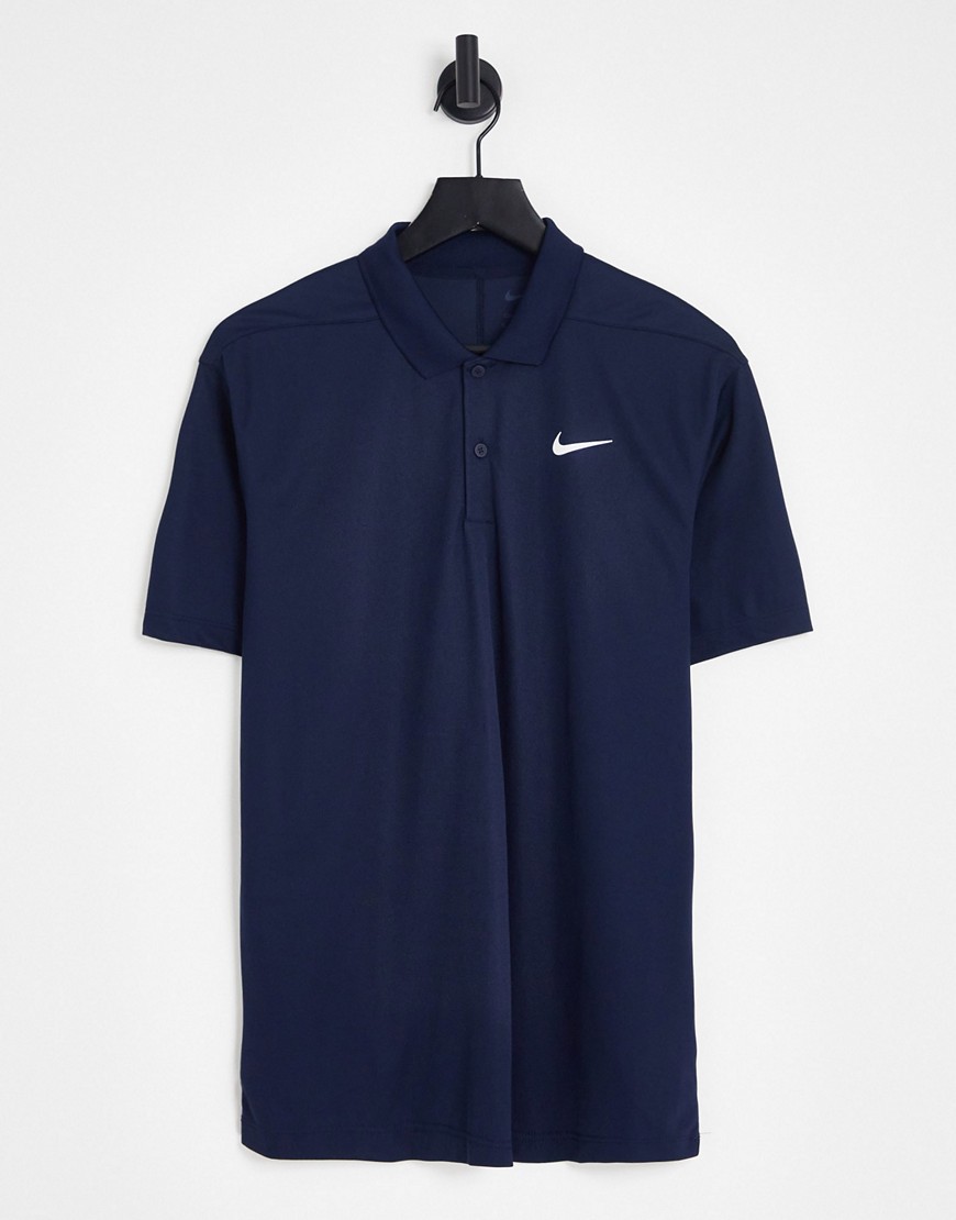 Nike Golf Victory chest Swoosh polo in navy