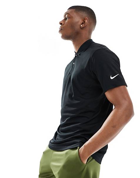 Nike Golf Victory Dri-FIT arm Swoosh polo in black