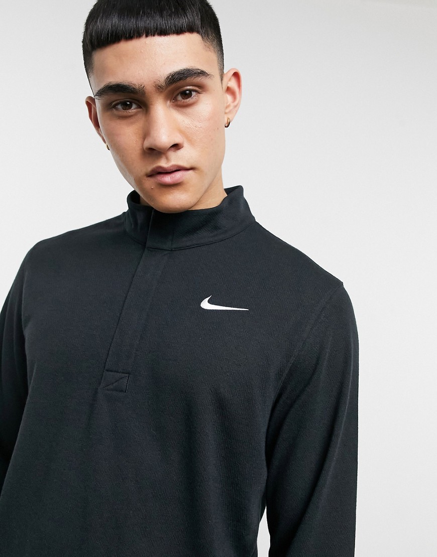 Nike Golf Victory Dri-FIT half zip sweat in light grey-Black