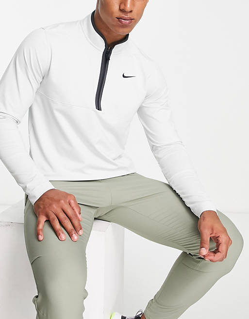 Nike Golf Victory Dri-FIT half zip sweatshirt in white | ASOS