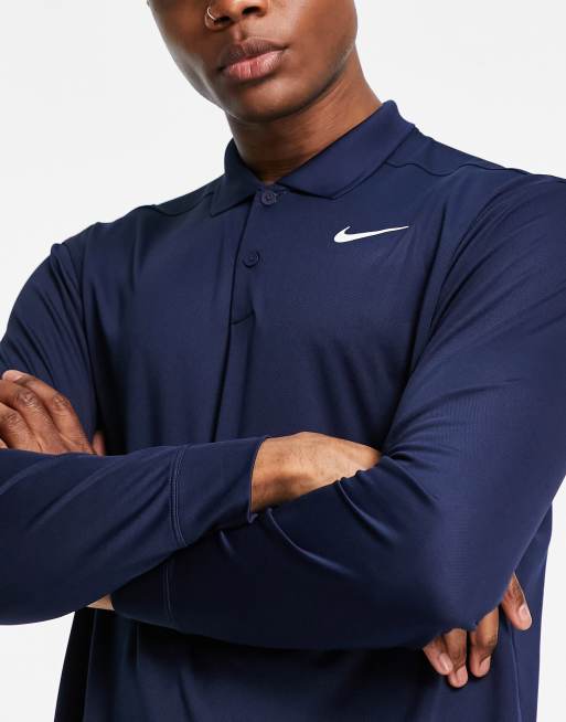 Long sleeve dri fit polo outlet shirts