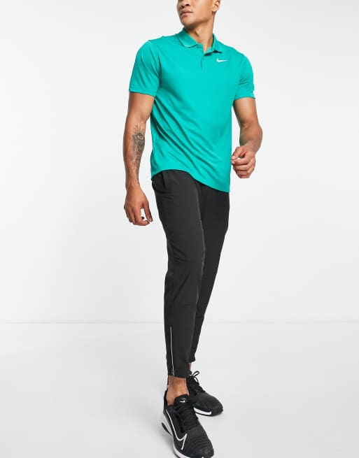 Nike Golf – Victory Dri-FIT – Polohemd in Blaugrün mit Brust-Logo