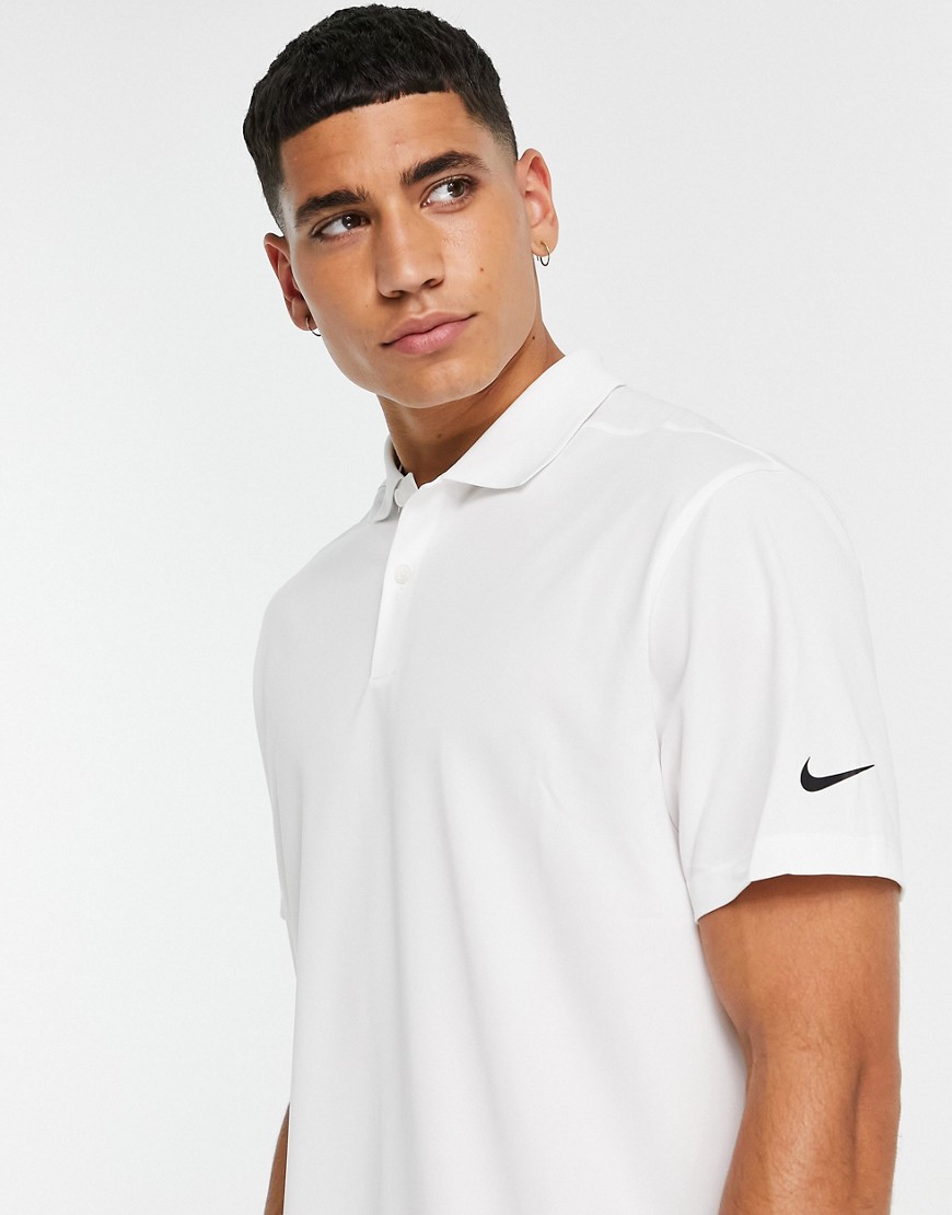 Nike Golf Victory Dri-FIT Swoosh sleeve logo in white