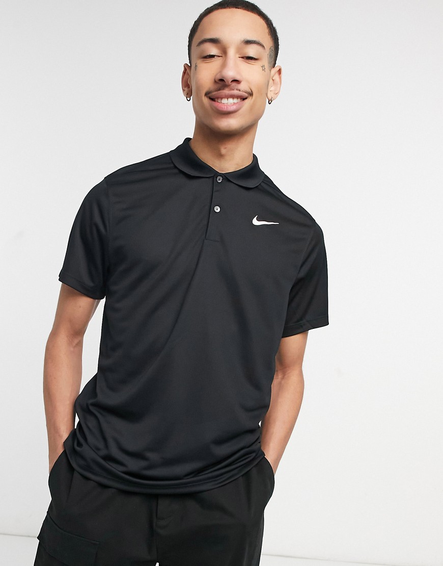 Nike Golf Victory logo polo shirt in black