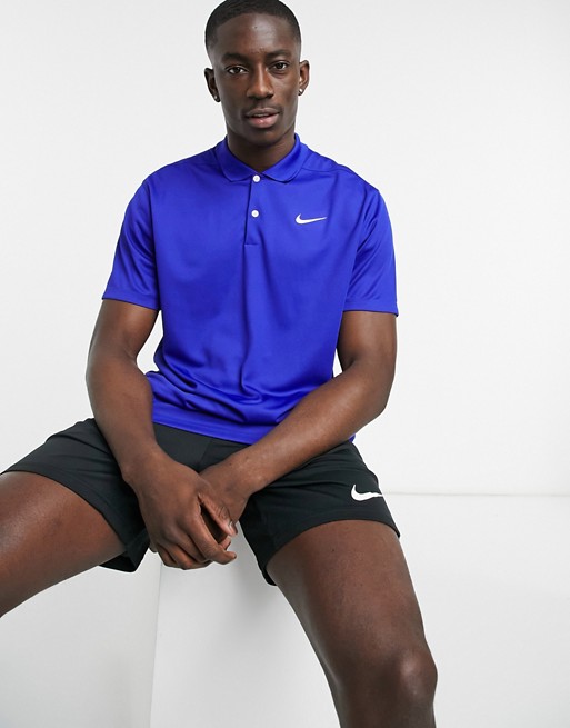 Nike Golf Victory logo polo shirt in blue