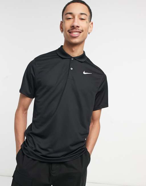 Nike Golf – Victory – Logo-Polohemd in Schwarz