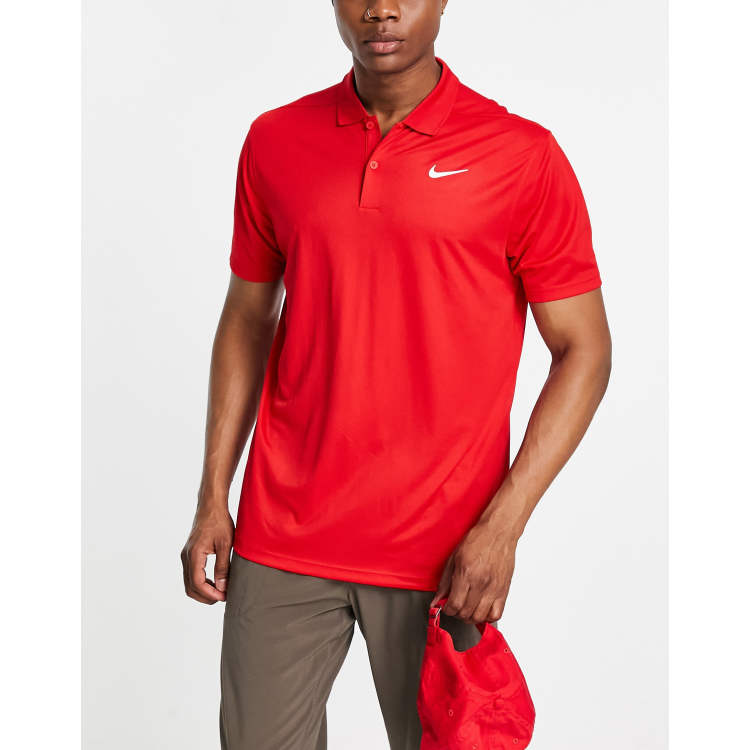 red nike polo golf