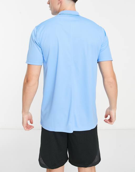 light blue nike polo