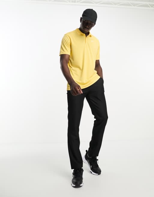 Yellow nike clearance golf shirt