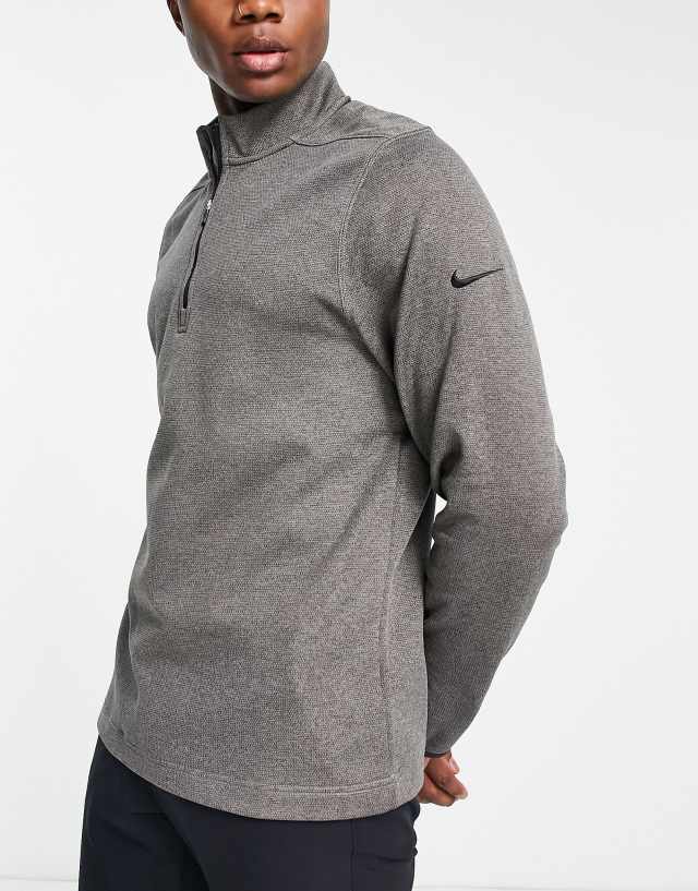 Nike Golf Victory Therma-FIT half zip top in gray