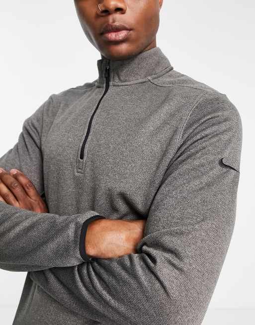 Nike Golf Victory Therma FIT half zip top in gray