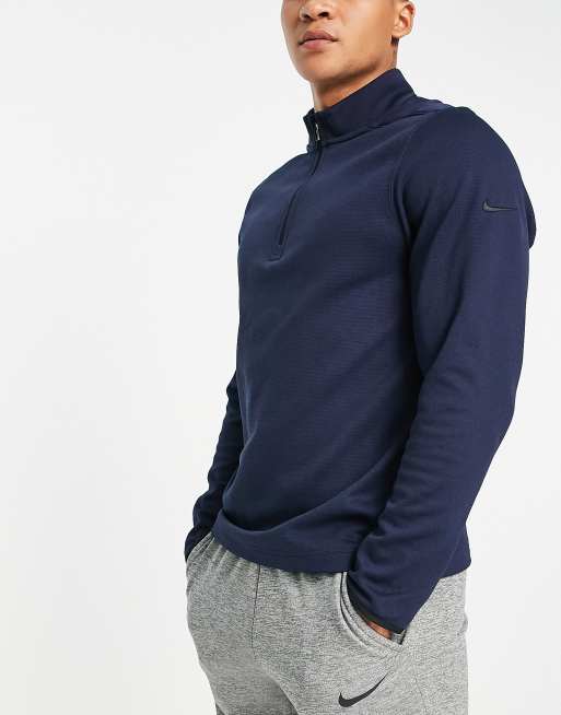 Nike navy best sale half zip