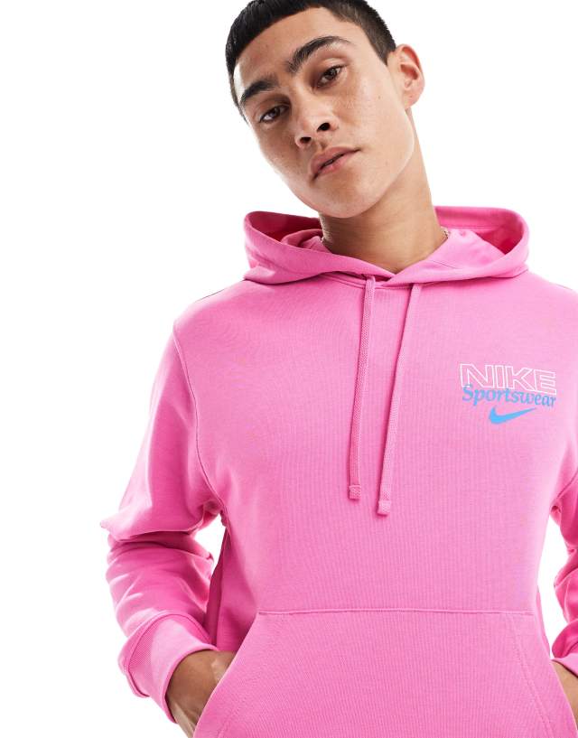 Nike - graphic back print hoodie in pink