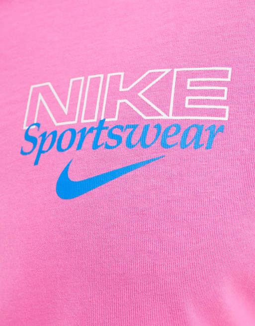 Nike graphic back print t shirt in pink ASOS