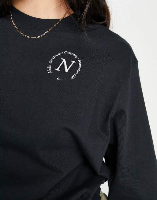 nike boxy sweatshirt black