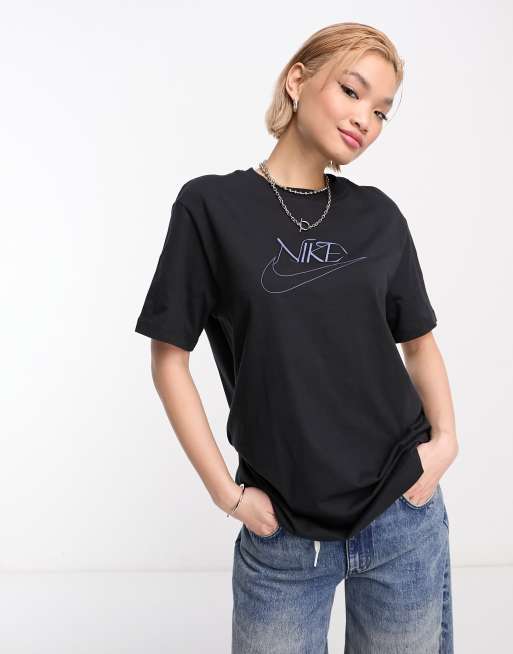 Nike graphic logo boyfriend t shirt in black ASOS