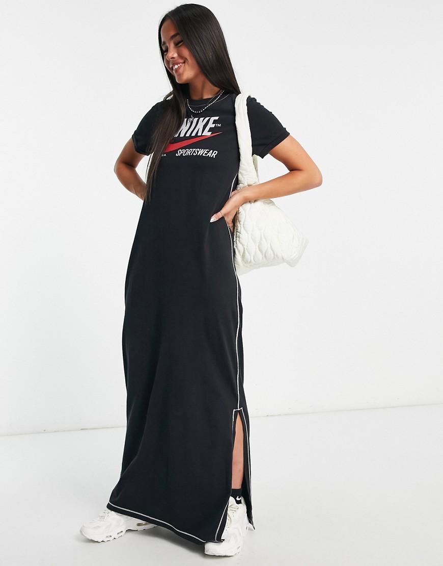 Nike Graphic maxi dress in black